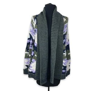 Anthropologie Sleeping On Snow Camo Sweater Cardigan Womens Size Small Rare